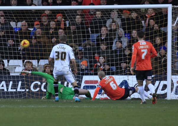 Notts County open the scoring at Kenilworth Road on Saturday