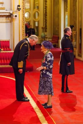 Mrs Rita Jarman from Luton is made an MBE (Member of the Order of the British Empire) by the Prince of Wales at Buckingham Palace. PRESS ASSOCIATION Photo. Picture date: Thursday February 4, 2016. Pic: Dominic Lipinski/PA Wire