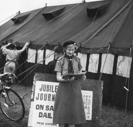 Rita Jarman at the Scout Jamboree in Birmingham