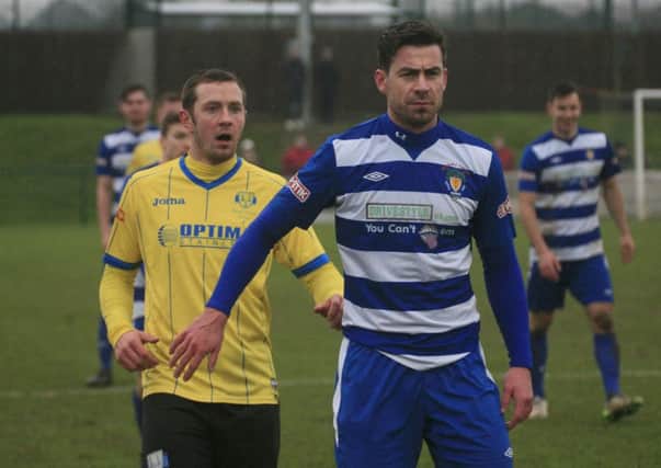 Steven Wales in action for Dunstable on Saturday - pic: Chris White