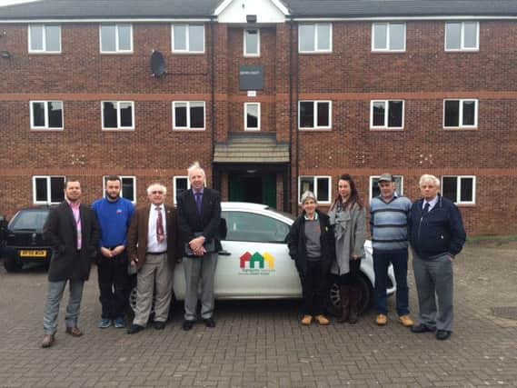 The Signposts team outside the new Start Over Shelter in Luton's James Court