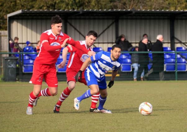 Lee Roache in possession on Saturday - pic: Chris White