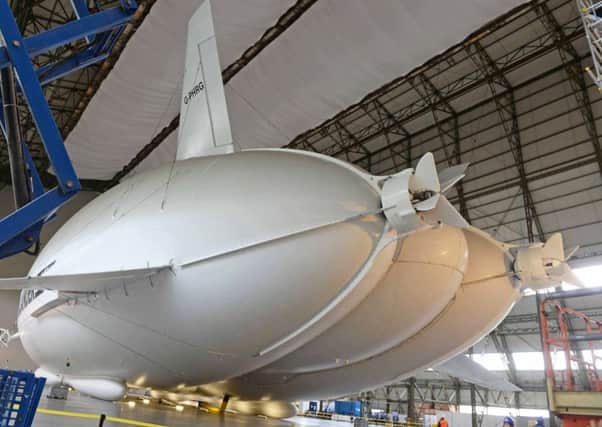 The Airlander 10 is officially launched after months of work rebuilding it in Cardington PNL-160322-100240001