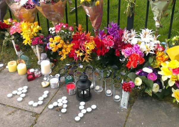 Floral tributes left for the teenage crash victim