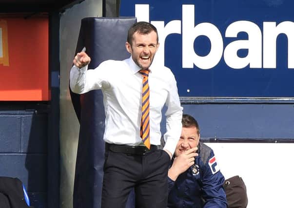 Nathan Jones puts his point across on Saturday