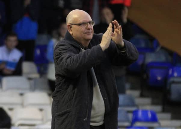 Former boss John Still applauds the Luton Town fans on Tuesday night