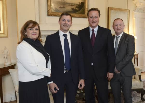 David Cameron hosted a reception in Downing Street for the Transport Industry where he meet three Easyjet Luton workers. Photo by Georgina Coupe, Crown Copyright.