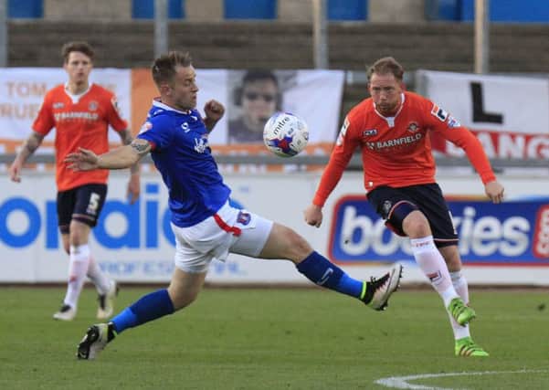 Winger Danny Green in action against Carlisle