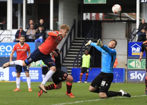 Joe Pigott saw this header fly just over