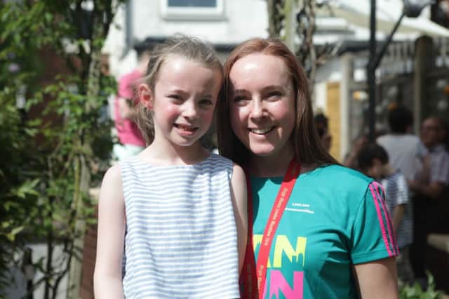 Shannon Foudy and her daughter Catrin.  Picture courtesy of Virgin Money London Marathon