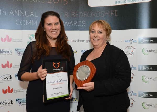 Pictons' Siobhan Rooney with last year's winner of winners Diane Rhodes