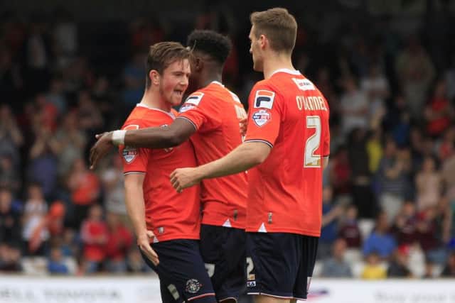 Jack Marriott takes the congratulations after another goal