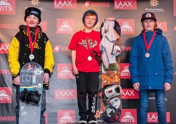 Top tricks: Liam Tynan on top of the podium in Switzerland