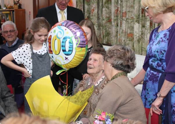 Violet Smith of Lewsey Farm who celebrated her 100th birthday recently