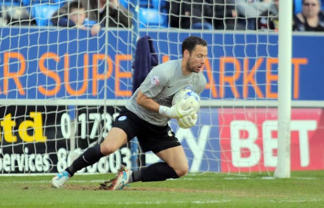 Former Town keeper Mark Tyler in action for Peterborough
