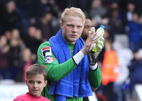 Keeper Jonathan Mitchell during his loan spell with Luton