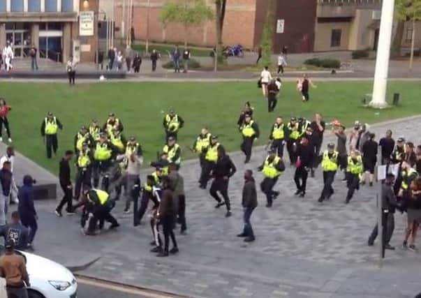 Beds Police says it is conducting a 'thorough and robust' probe into the unrest