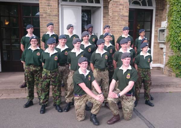 Luton Air Cadets who are helping at a senior citizens tea to celebrate the Queen's birthday