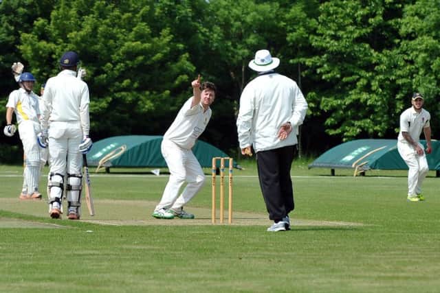 Dunstable bowler John Barry appeals for a wicket at the weekend