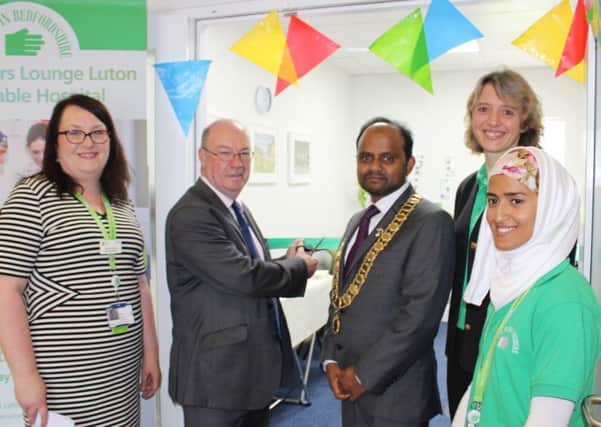 The new carers lounge at the L&D was opened by MP Alistair Burt (second from left)