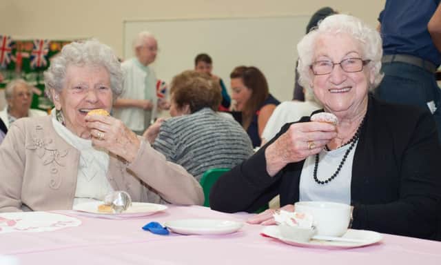 Luton senior citizens celebrating the Queen's birthday at Wigmore Primary School