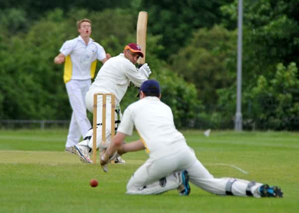 Lutonian batsman Zaheer Khan in action against Flitwick on Sunday