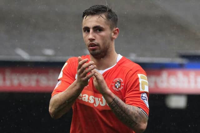 Lewis Kinsella in his previous loan spell at Luton