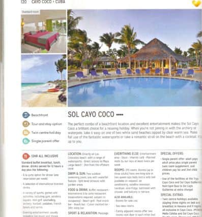 The hotel in the Thomas Cook brochure