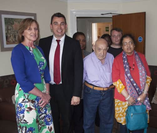 Gavin Shuker MP with staff and residents at one of Advance UK's care homes