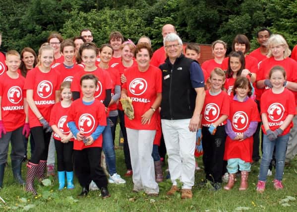 Vauxhall volunteers and their families give Dell Farm a major makeover