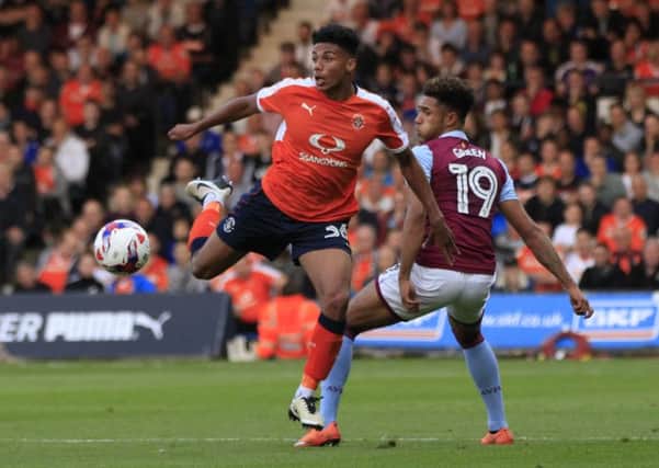 James Justin in action on his debut against Aston Villa