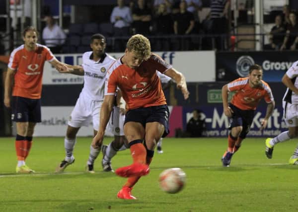 Cameron McGeehan slots home his first penalty of the night