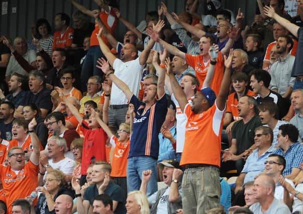 Hatters' fans enjoy the 3-0 win at Cambridge on Saturday