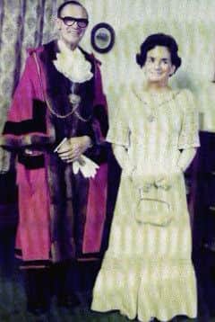 Mary with her husband when he was the Mayor of Luton