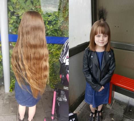 Brooke got her cut to donate it to the Little Princess Trust