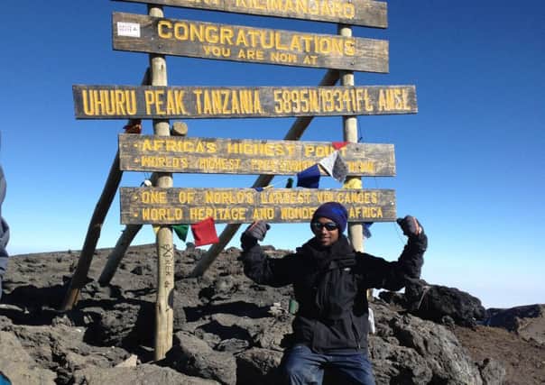 Luton student Nikhil Dodhia reaches the summit of Kilimanjaro