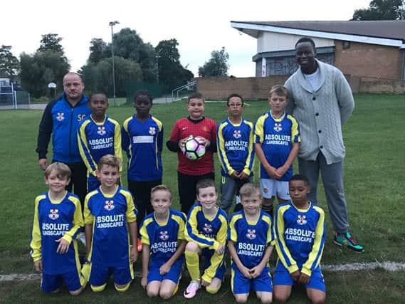 Lewsey Park FC under 10's with Charles Oshunniyi (back row right)