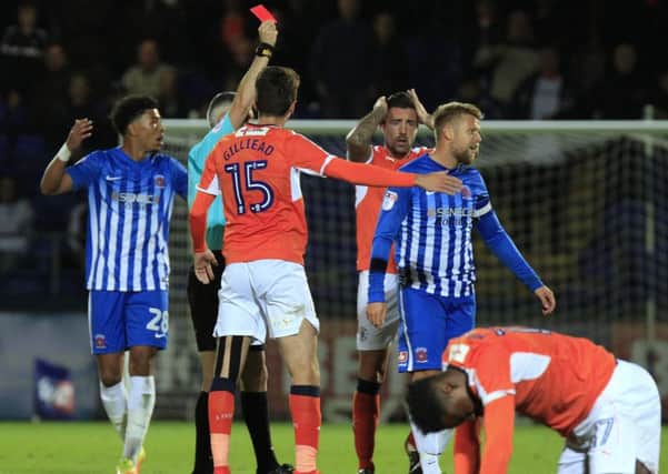 Pools skipper Nicky Featherstone sees red on Tuesday night