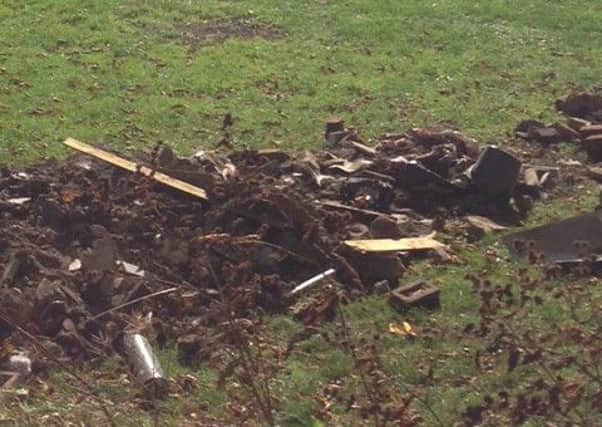 The mess made by the travellers at Popes Meadow