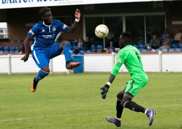 Rod Orlando-Young scored twice for Barton on Tuesday night - pic: Greg Childs Photography