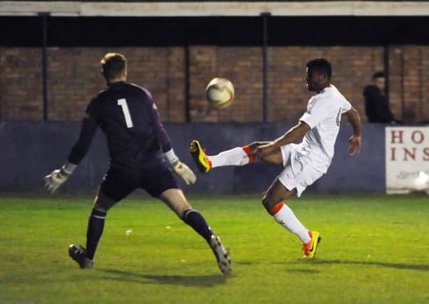 Isaac Vassell in action against Barton on Tuesday night