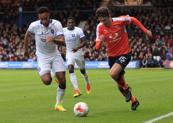 Alex Gilliead on the attack against Mansfield