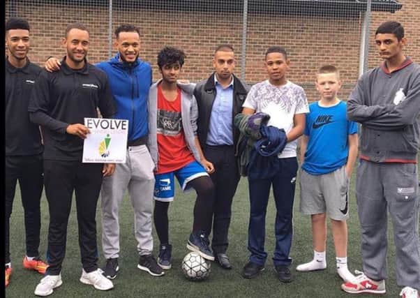 England Under 21 footballer Lewis Baker, third from left, will be at the showcase