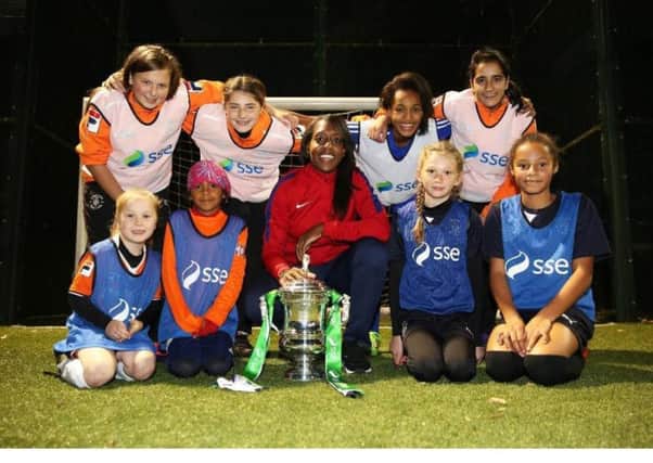 Danielle Carter with the Luton Girls