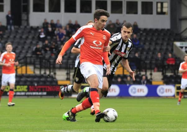Alex Gilliead looks for a way through against Notts County