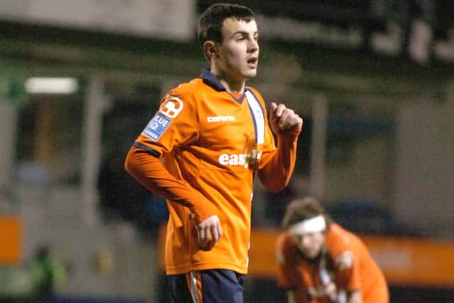 Colby McAdams played three times for Luton