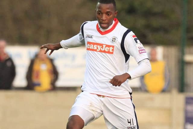 Tinashe Chabata during one of his two Luton appearances