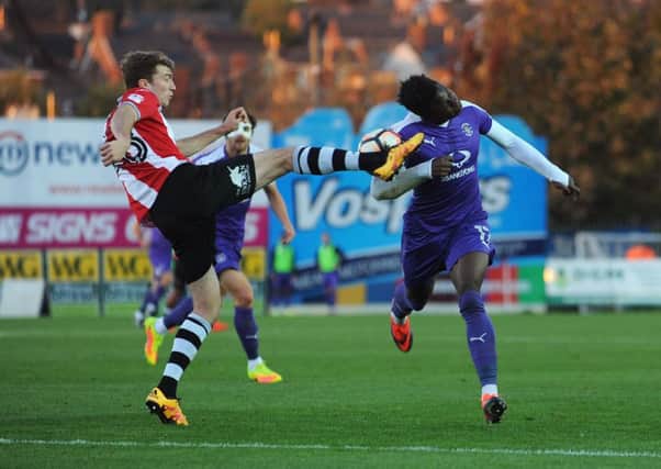 Pelly-Ruddock Mpanzu was sent off against Exeter on Saturday