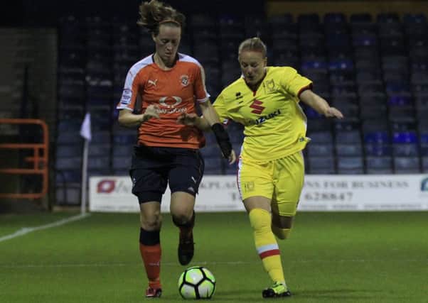 Jo Rutherford in action for Luton Ladies