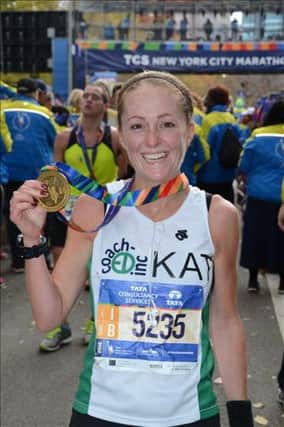 Kate Owens of Leighton Buzzard who completed the New York marathon in a personal best time
